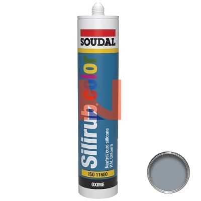 SILIRUB COLOR RAL 7001 GRIGIO ARGENTO – SIGILLANTE SILICONICO NEUTRO 300 ML