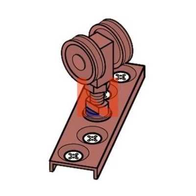 CARRELLO DI SCORRIMENTO KOBLENZ PER PORTE A LIBRO PORTATA 25 KG
