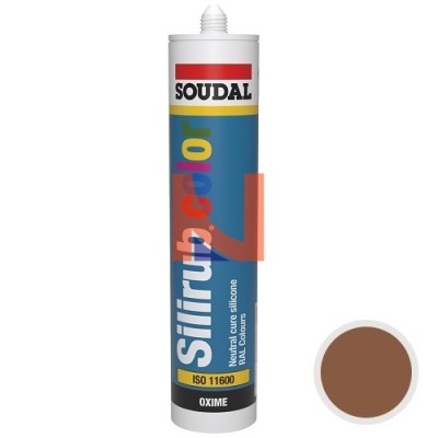 SILIRUB COLOR RAL 8003 MARRONE FANGO – SIGILLANTE SILICONICO NEUTRO 300 ML