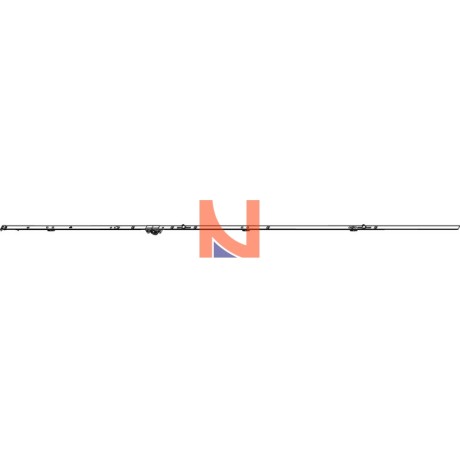 CREMONESE AR ROTO PER SERRAMENTI A DUE ANTE, E15, HBB 1601-1800, HM 563, ARGENTO