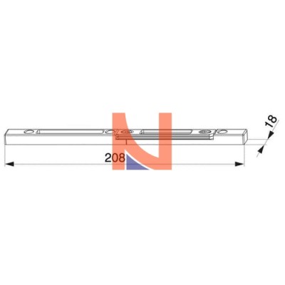 SCONTRO SCROCCO-MANDATA DX/SX BATTUTA LISCIA 18 MM ARGENTO