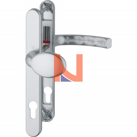 MANIGLIA LIEGE CON PLACCA STRETTA FORO YALE POMOLO FISSO ARGENTO F1