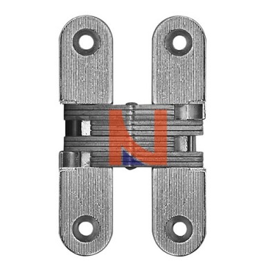 CERNIERA INVISIBILE A SCOMPARSA PER PORTE, 116.5X25.8 MM, PORTATA 50-70 KG, FINITURA NICHELATO