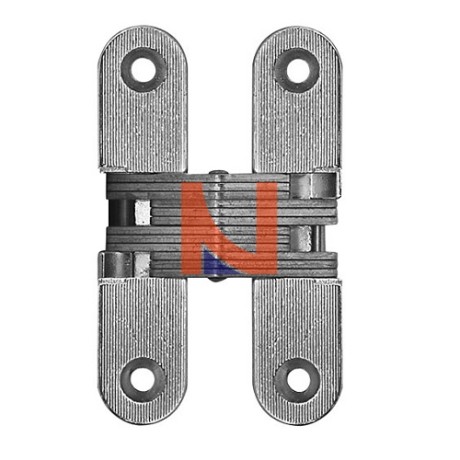 CERNIERA INVISIBILE A SCOMPARSA PER PORTE, 116.5X25.8 MM, PORTATA 50-70 KG, FINITURA NICHELATO