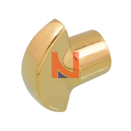POMOLO MEZZALUNA OTTONE LUCIDO PER CILINDRO Ø 8 MM E LIMITATORE 8 MM