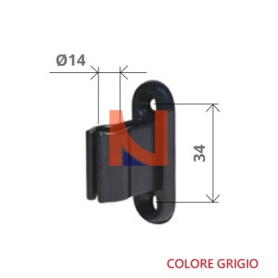 FERMA ASTA IN PVC PER TAPPARELLE GRIGIO