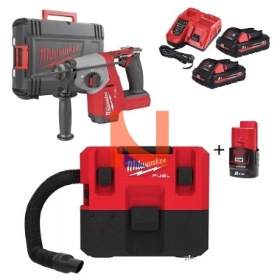 KIT SPRING MILWAUKEE – KIT TASSELLATORE CON BATTERIA E ASPIRATORE IN OMAGGIO