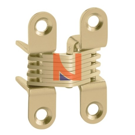 CERNIERA INVISIBILE PER MOBILI, FORO 42.4X10 MM, FINITURA OTTONATO