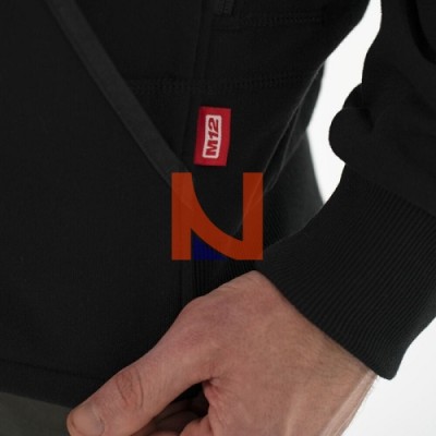 FELPA TERMICA CON CAPPUCCIO M12 NERA TAGLIA XL