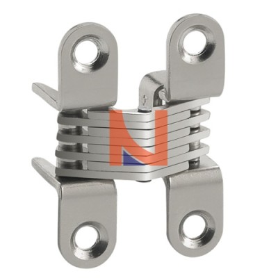 CERNIERA INVISIBILE PER MOBILI, FORO 42.4X10 MM, FINITURA NICHELATO