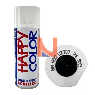 SPRAY ACRILICO NERO LUCIDO RAL 9005 400 ML