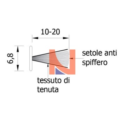 SPAZZOLINO AIR STOP PER AVVOLGIBILE – SPAZZOFIX SPESSORE 20 MM