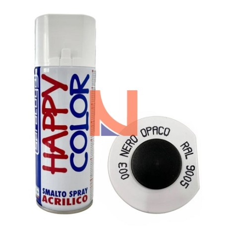 SPRAY ACRILICO NERO OPACO RAL 9005 400 ML