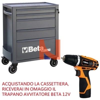 CASSETTIERA PORTA ATTREZZI NERA CON 5 CASSETTI – BETA RSC24/5