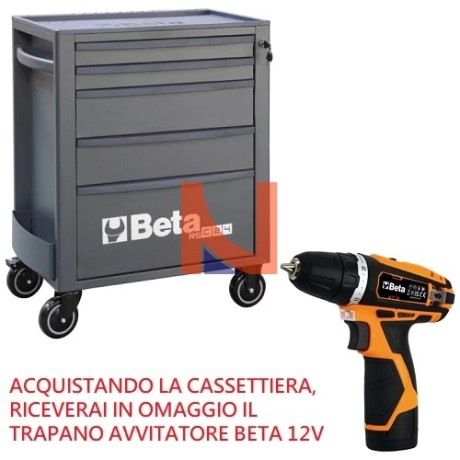 CASSETTIERA PORTA ATTREZZI NERA CON 5 CASSETTI – BETA RSC24/5