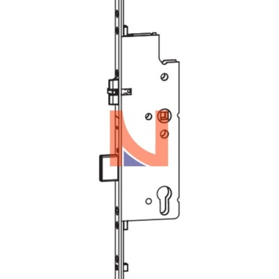 SERRATURA COMANDO CILINDRO MODULARE E45 F16 I92 CON 4 NOTTOLINI, ARGENTO