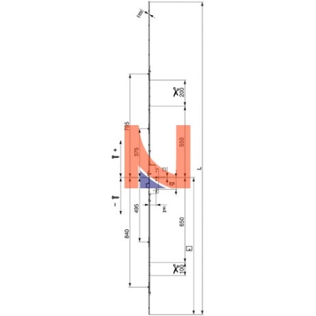 SERRATURA COMANDO CILINDRO MODULARE E40 F16 I92 CON 4 NOTTOLINI, ARGENTO
