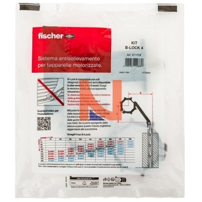 KIT B-LOCK 4 SNODI ANTISOLLEVAMENTO PER TAPPARELLE MOTORIZZATE