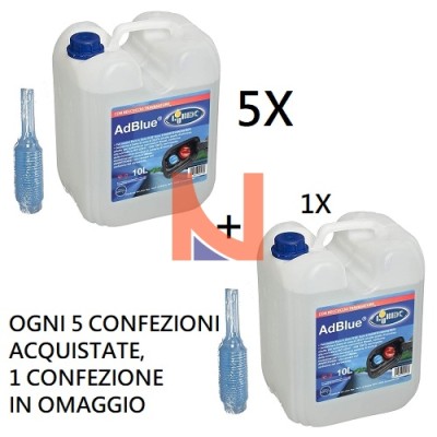 LUBEX ADBLUE ADDITIVO PER MOTORI DIESEL CON BECCUCCIO 10 LITRI – PROMO 5+1 OMAGGIO