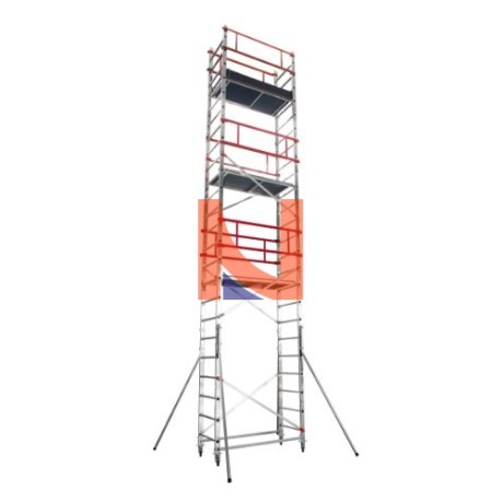 TORRE MOBILE PROFESSIONALE ALLUMINIO H. LAVORO 8,10 M