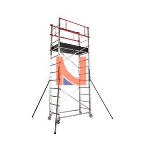TORRE MOBILE PROFESSIONALE ALLUMINIO H. LAVORO 5,10 M
