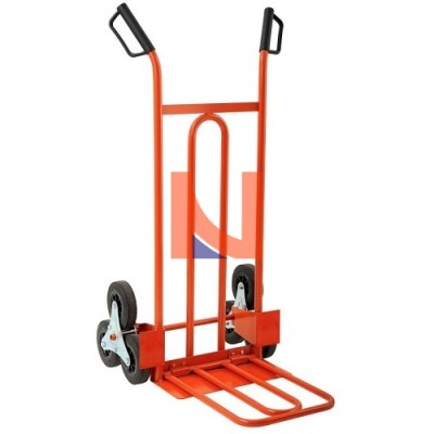 CARRELLO IN ACCIAIO CON RUOTA TRIPLA E PALA BASCULANTE