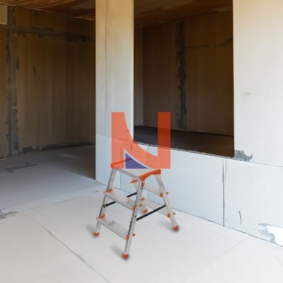 SGABELLO IN ALLUMINIO SALITA DOPPIA 2 GRADINI + 1 PIANO EN131