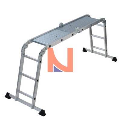 SCALA MULTIPOSIZIONE IN ALLUMINIO 3+3+3+3 GRADINI CON PIATTAFORMA INCLUSA