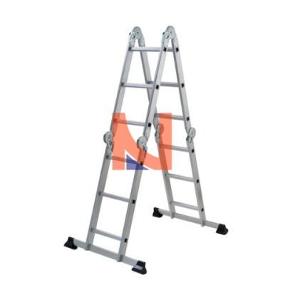 SCALA MULTIPOSIZIONE IN ALLUMINIO 3+3+3+3 GRADINI CON PIATTAFORMA INCLUSA
