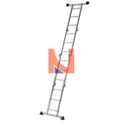 SCALA MULTIPOSIZIONE IN ALLUMINIO 3+3+3+3 GRADINI CON PIATTAFORMA INCLUSA