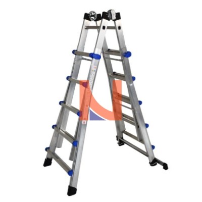 SCALA MULTIFUNZIONE TELESCOPICA IN ALLUMINIO 5+5 PIOLI