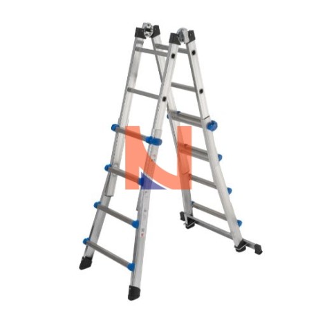 SCALA MULTIFUNZIONE TELESCOPICA IN ALLUMINIO 4+4 PIOLI