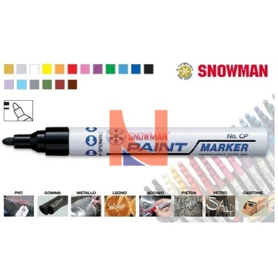 PENNARELLO BIANCO PAINT MARKER SNOWMAN CON PUNTA TONDA