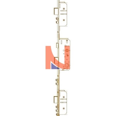 SERRATURA MULTIPUNTO SICURTOP, E35 MM, 16X2400, 2 CATENACCI + 2 NOTTOLINI, FINITURA ZINCO TROPICAL