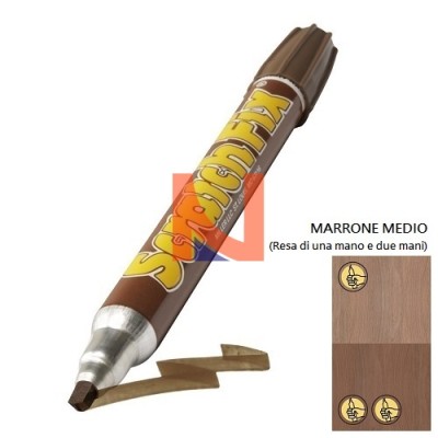 SCRATCH FIX PENNARELLO PER RITOCCO DEL LEGNO SF1205 MARRONE MEDIO