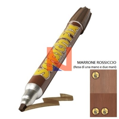 SCRATCH FIX PENNARELLO PER RITOCCO DEL LEGNO SF1204 MARRONE ROSSICCIO