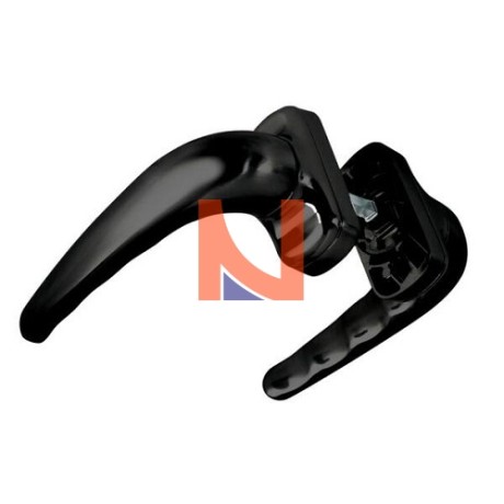 DOPPIA MANIGLIA COMFORT CON ROSETTA – ART.3060 NERO OPACO