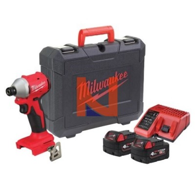 M18 KIT AVVITATORE AD IMPULSI 1/4″ HEX 190NM 18V