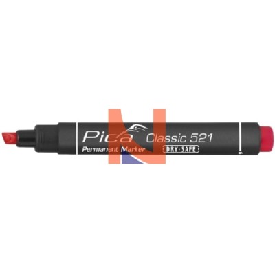 PENNARELLO INDELEBILE ROSSO PUNTA A SCALPELLO – PICA CLASSIC 521