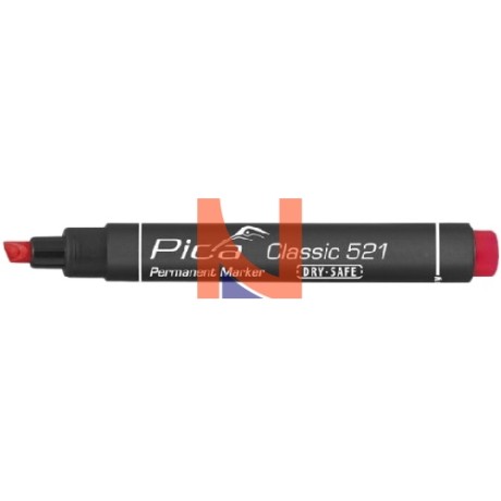 PENNARELLO INDELEBILE ROSSO PUNTA A SCALPELLO – PICA CLASSIC 521