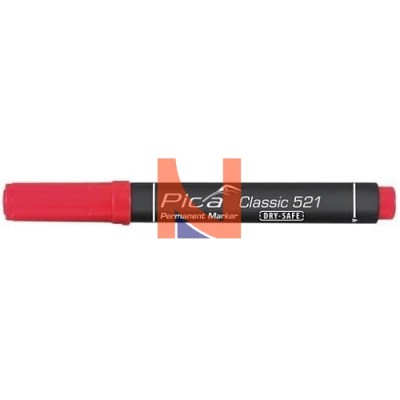 PENNARELLO INDELEBILE ROSSO PUNTA A SCALPELLO – PICA CLASSIC 521