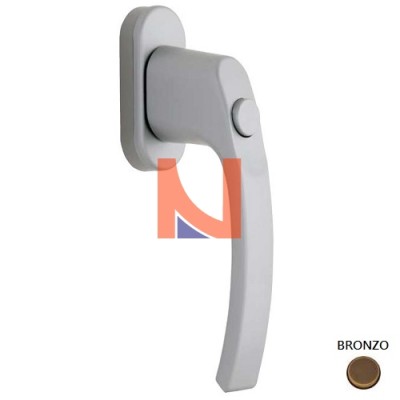 MANIGLIA DK NEPTUN CON PULSANTE 7X40 BRONZO GU R-4521152-40-4