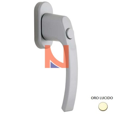 MANIGLIA DK NEPTUN CON PULSANTE 7X53 ORO LUCIDO GU R-4521152-53-3