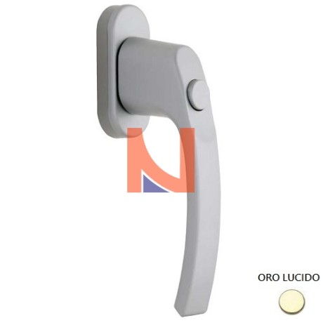 MANIGLIA DK NEPTUN CON PULSANTE 7X53 ORO LUCIDO GU R-4521152-53-3