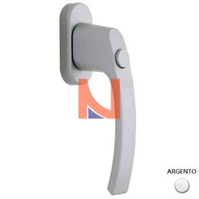 MANIGLIA DK NEPTUN CON PULSANTE 7X40 ARGENTO GU R-4521152-40-1