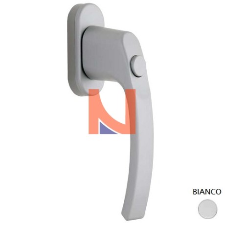 MANIGLIA DK NEPTUN CON PULSANTE 7X40 BIANCA GU R-4521152-40-7