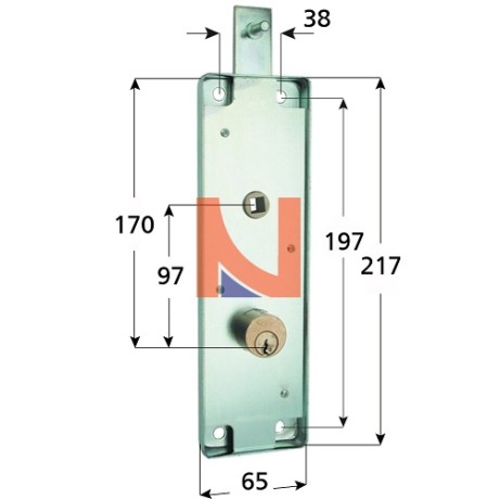 SERRATURA PER BASCULANTE ENTRATA 170 MM – MG