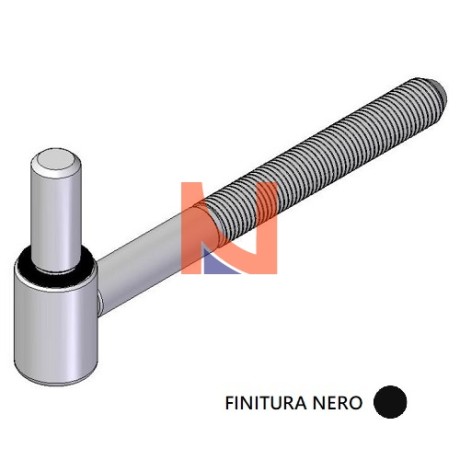 CARDINE A VITE 12X90 MM PER PERSIANA FINITURA NERO