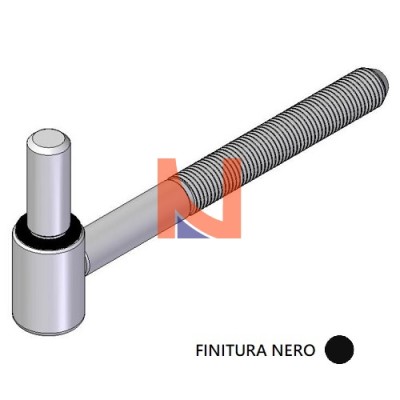 CARDINE A VITE 12X160 MM PER PERSIANA FINITURA NERO