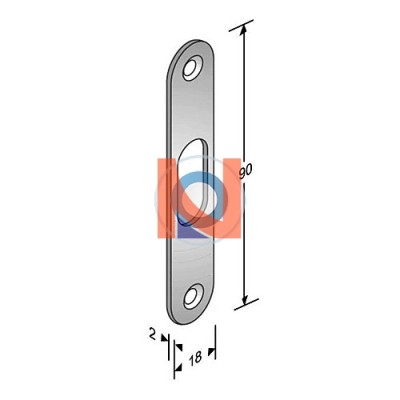 CONTROPIASTRA PER ARTICOLO 565 OTTONE SATINATO